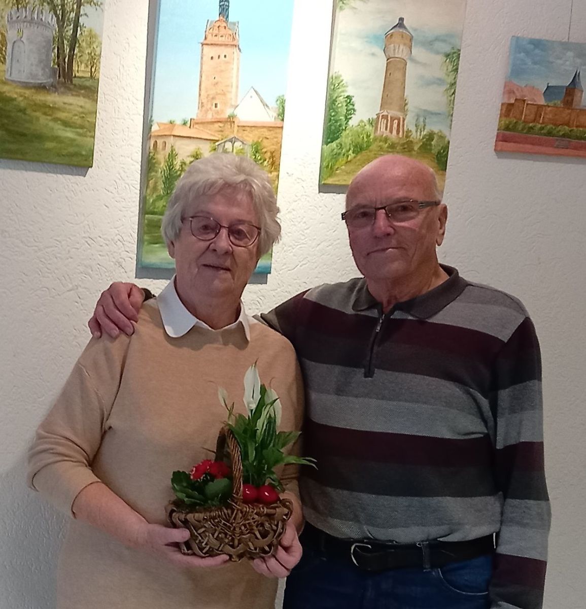 Heinrich Lautenschläger und seine Frau Ingrid bei der Ausstellungseröffnung. Foto: LRA/Gehrt